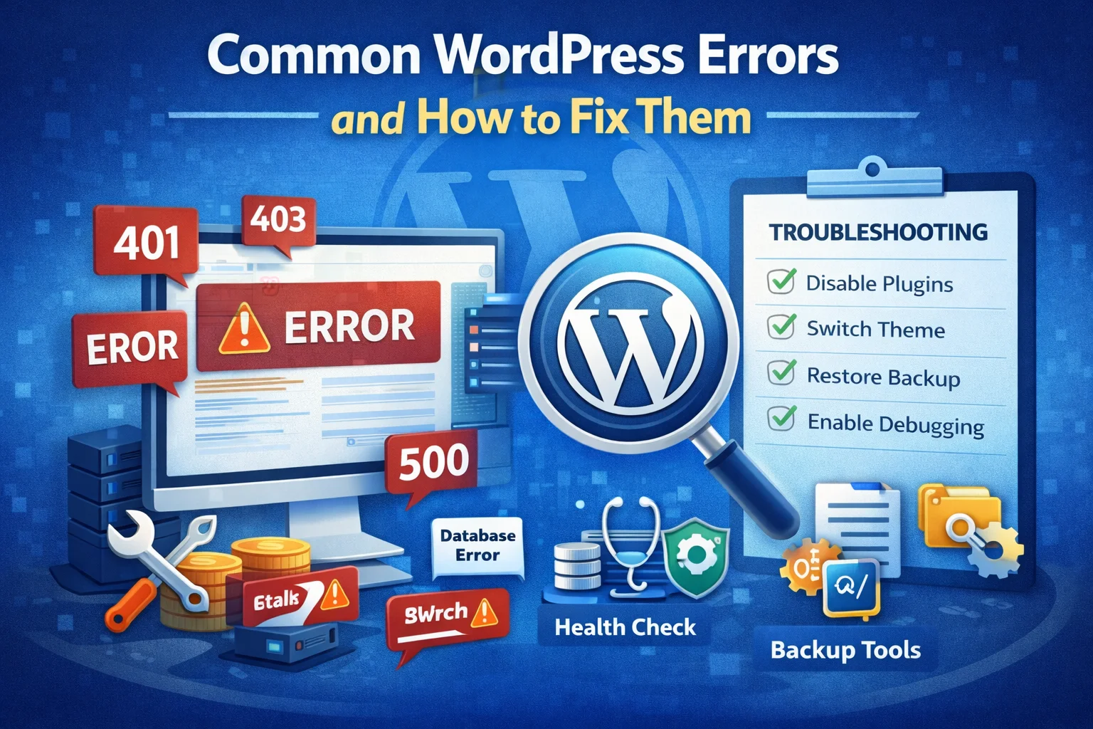 Common WordPress Errors and How to Fix Them